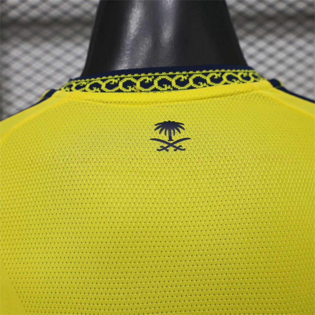 Al Nassr Riyadh Victory 26-27 Home Jersey With Sponsors - Player Version - Unitedfutballjersey