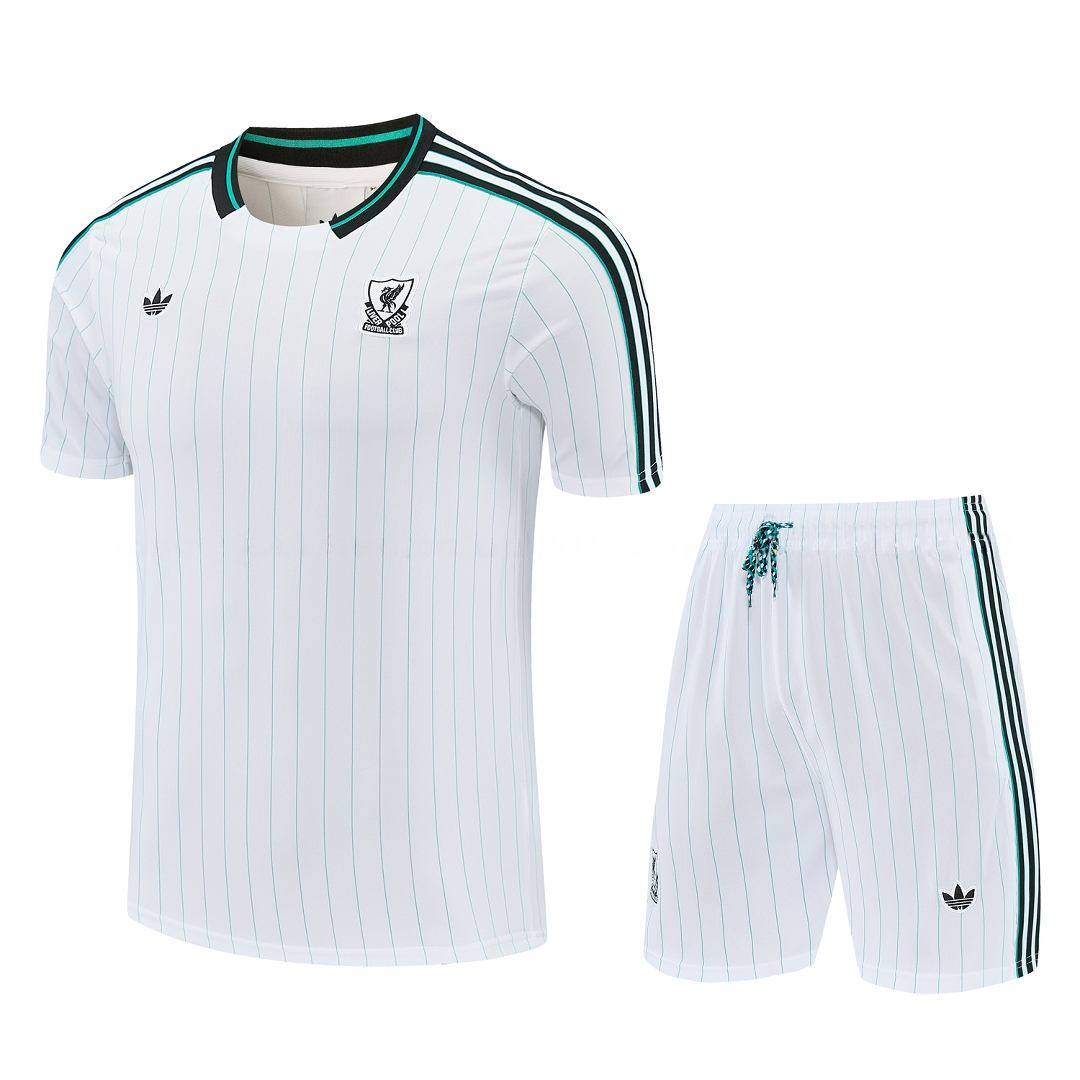 Liver.pool 25-26 Retro Style Short-Sleeve Training Set - Colors Top & Colors Pants - Unitedfutballjersey
