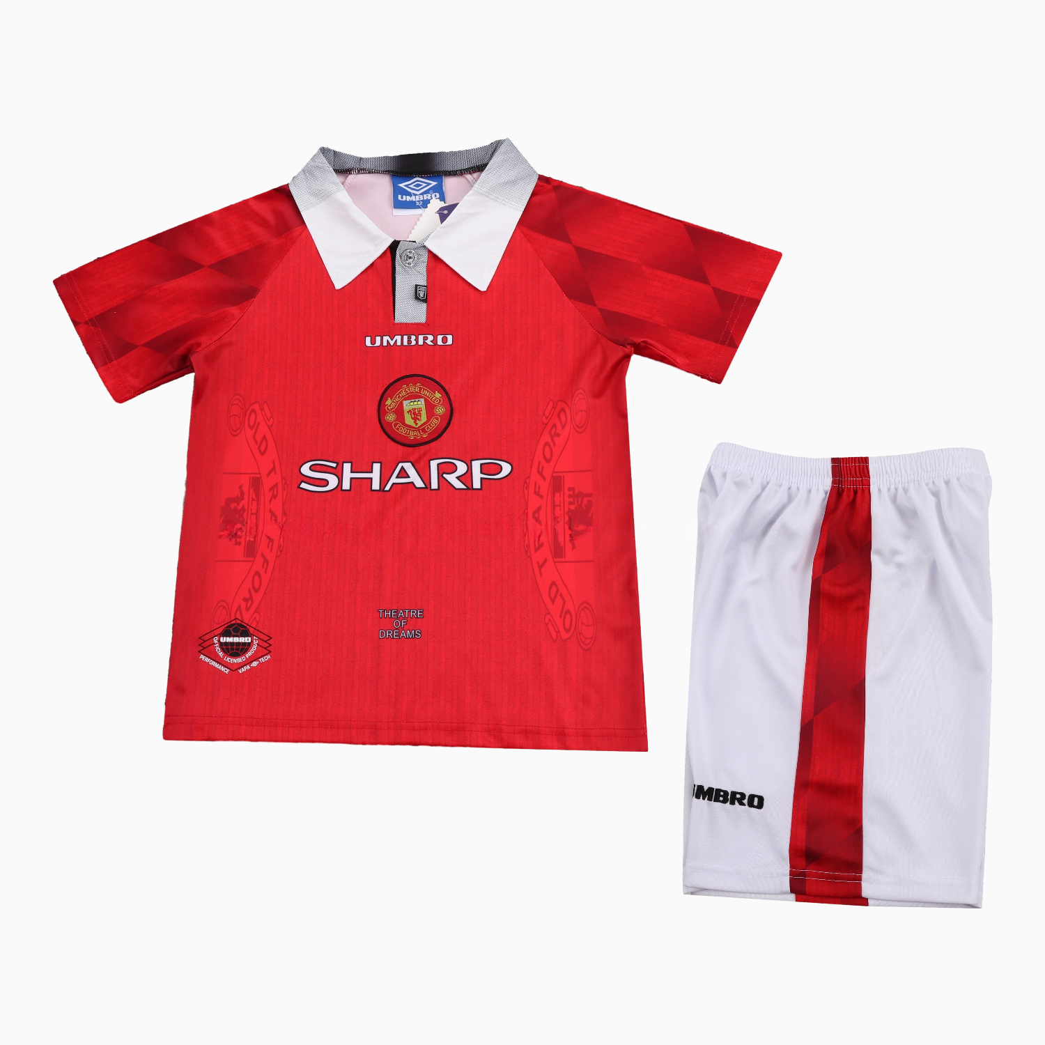 Retro Manchester United 1996-97 Home Kids Kit - Unitedfutballjersey