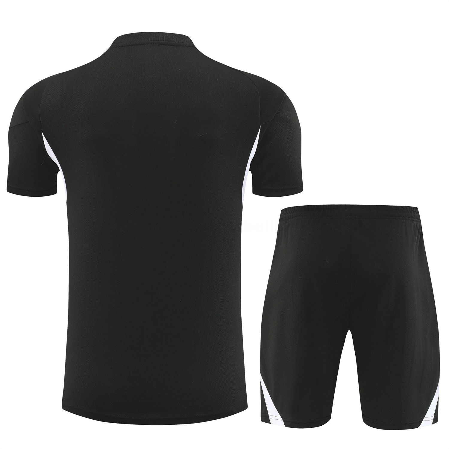 Liver.pool 25-26 Short-Sleeve Training Set - Black With Red Top & Black Shorts - Unitedfutballjersey