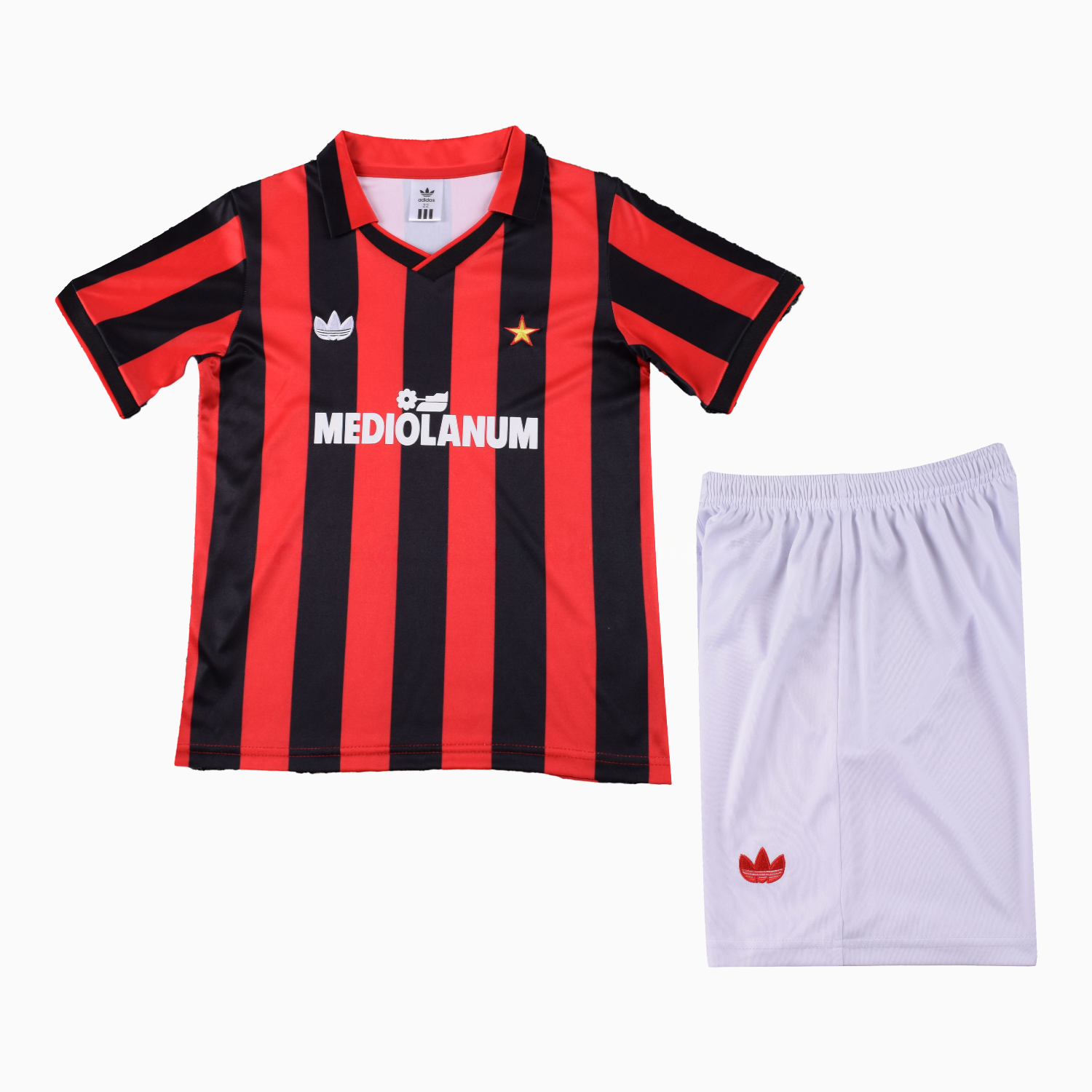 Retro AC Milan 1990-91 Home Kids Kit - Unitedfutballjersey