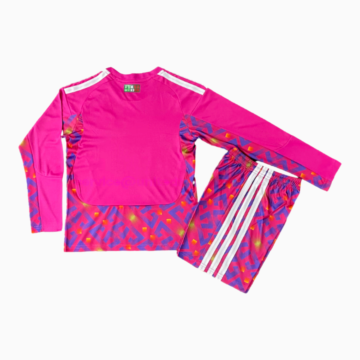 Mexico 2026 Goalkeeper Pink Long Sleeves Kids Kit - Unitedfutballjersey
