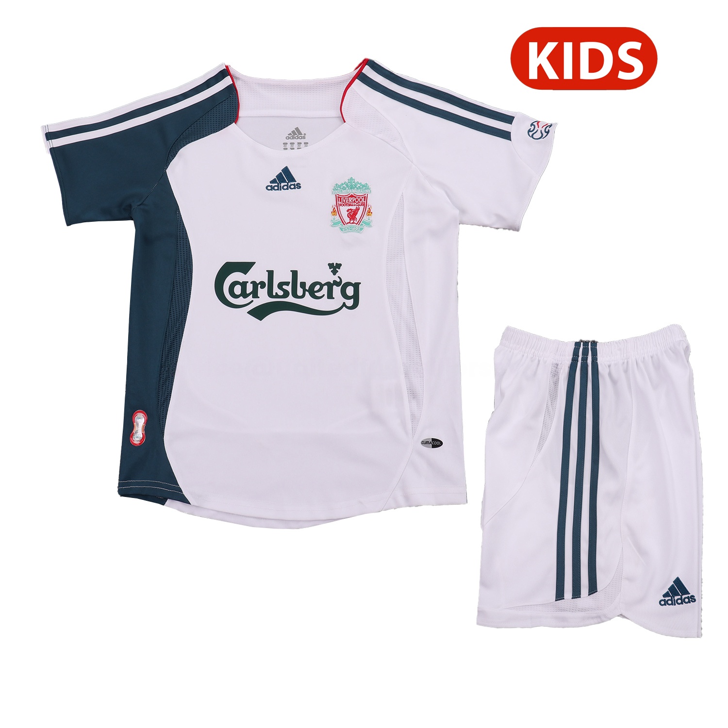 Retro Liver.pool 2006-08 Away Kids Kit - Unitedfutballjersey