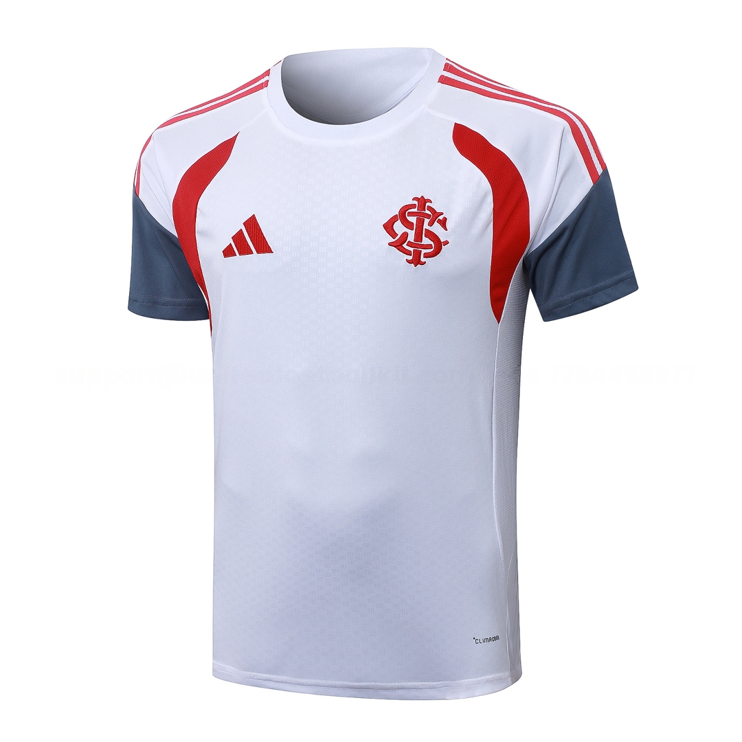 SC Internacional 2026 Short-Sleeve Training Set - White Top and Red Shorts - Unitedfutballjersey