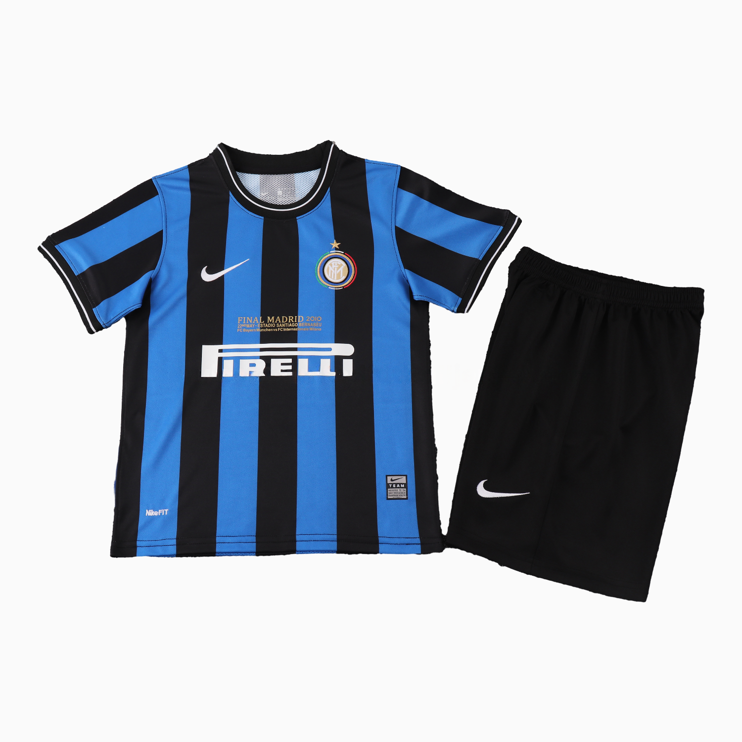 Retro Inter Milan 2010-11 Home Kids Kit - Unitedfutballjersey