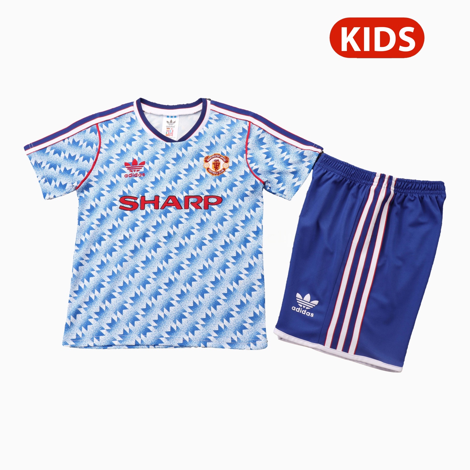 Retro Manchester United 1990-92 Away Kids Kit - Unitedfutballjersey