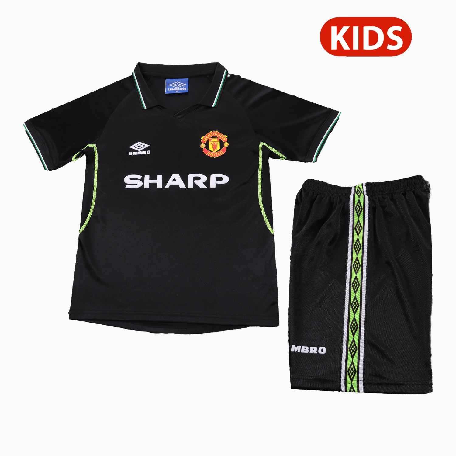 Retro Manchester United 1998-99 Third Kids Kit - Unitedfutballjersey