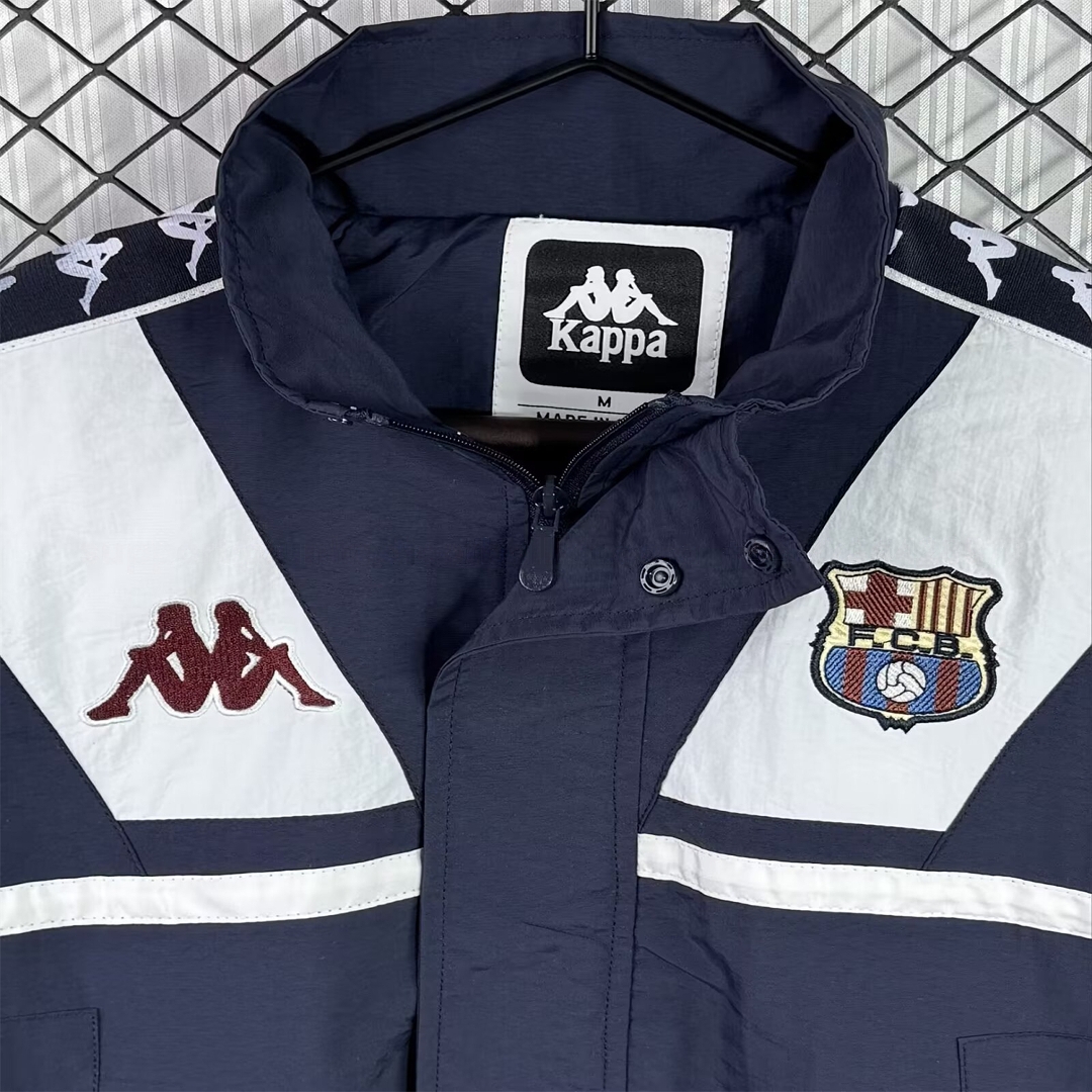 Retro Barcelona 1994-95 Windbreaker Jacket - Black - Unitedfutballjersey