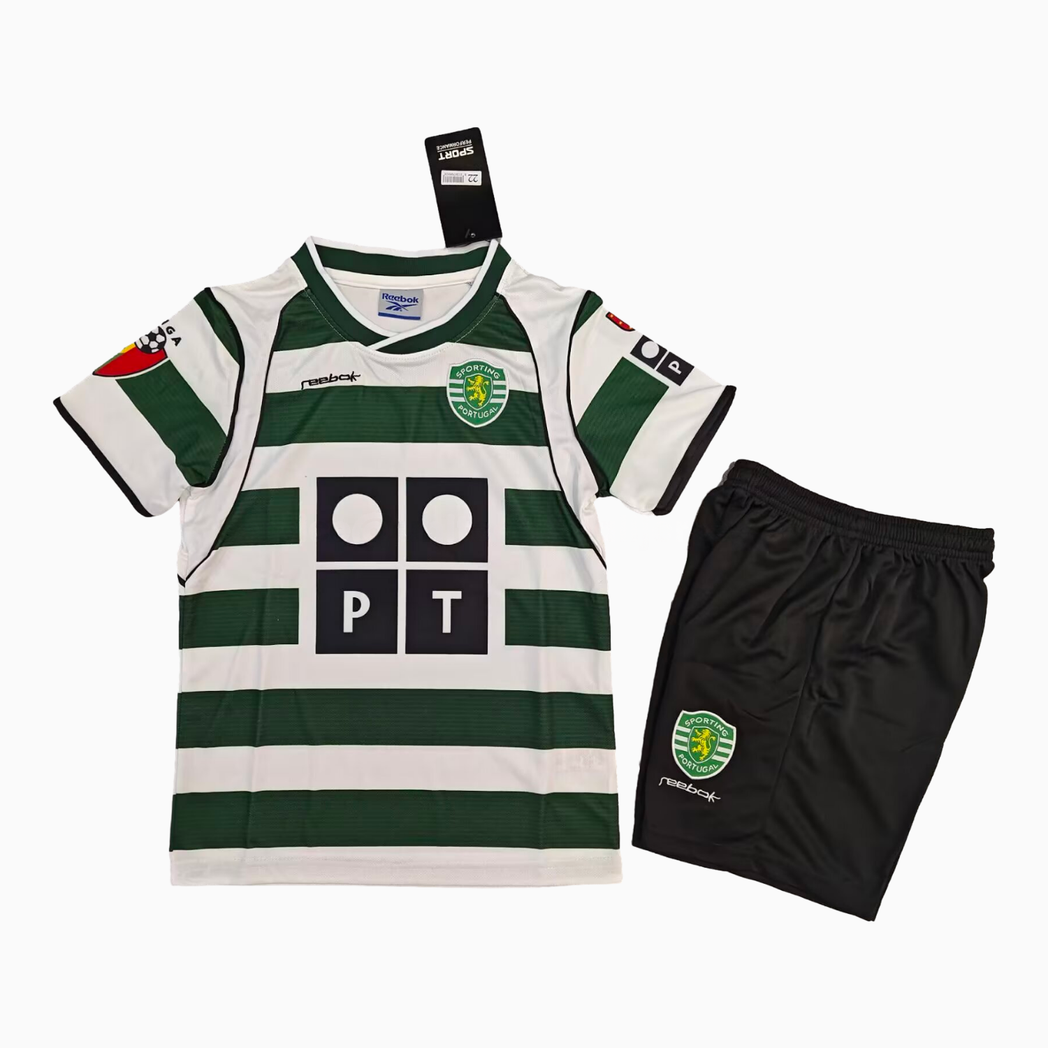 Retro Sporting CP 2001-02 Home Kids Kit - Unitedfutballjersey