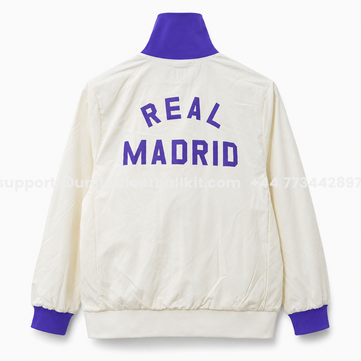 Retro Real Madrid 2024-25 Windbreaker Jacket - Purple And White - Unitedfutballjersey