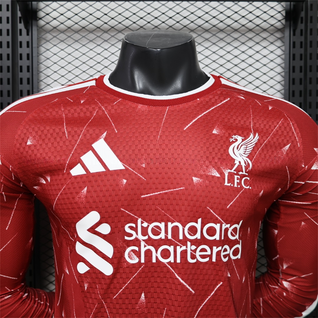 Liver.pool 26-27 Home Long Sleeves Jersey - Player Version - Unitedfutballjersey