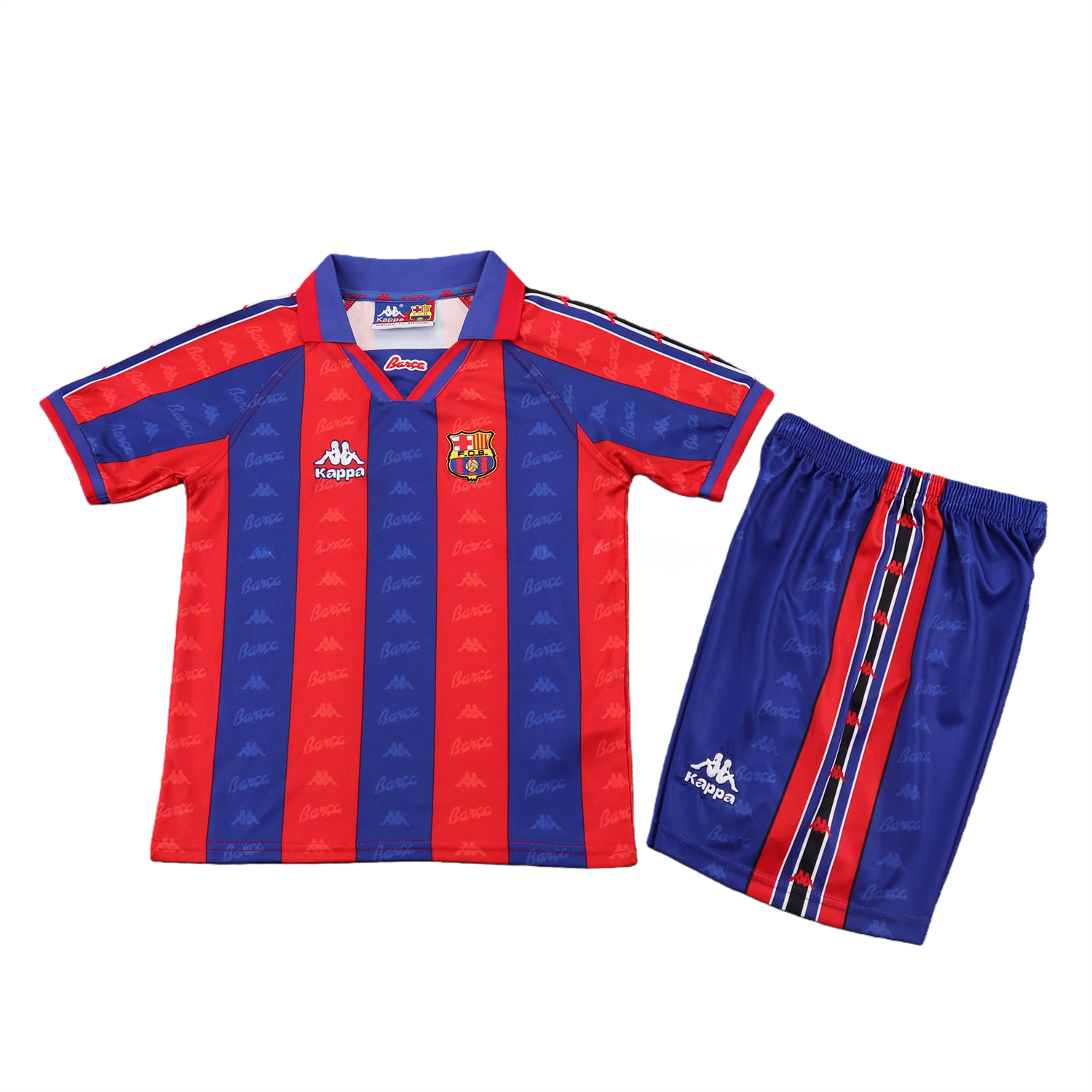 Retro Barcelona 1996-97 Home Kids Kit - Unitedfutballjersey