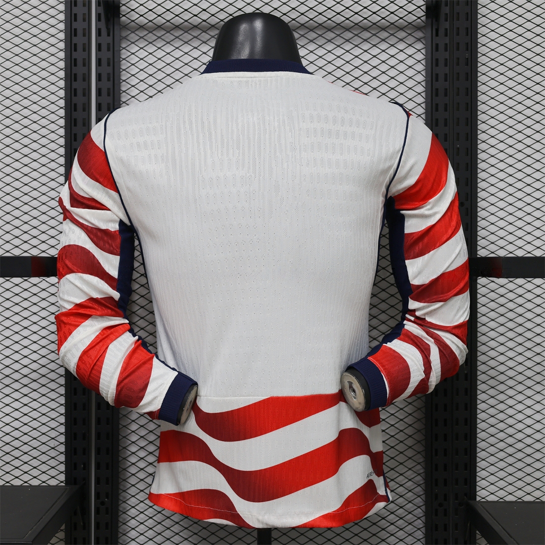 【Back Blank】United States USA 2026 Home Long Sleeves Jersey - Player Version - Unitedfutballjersey