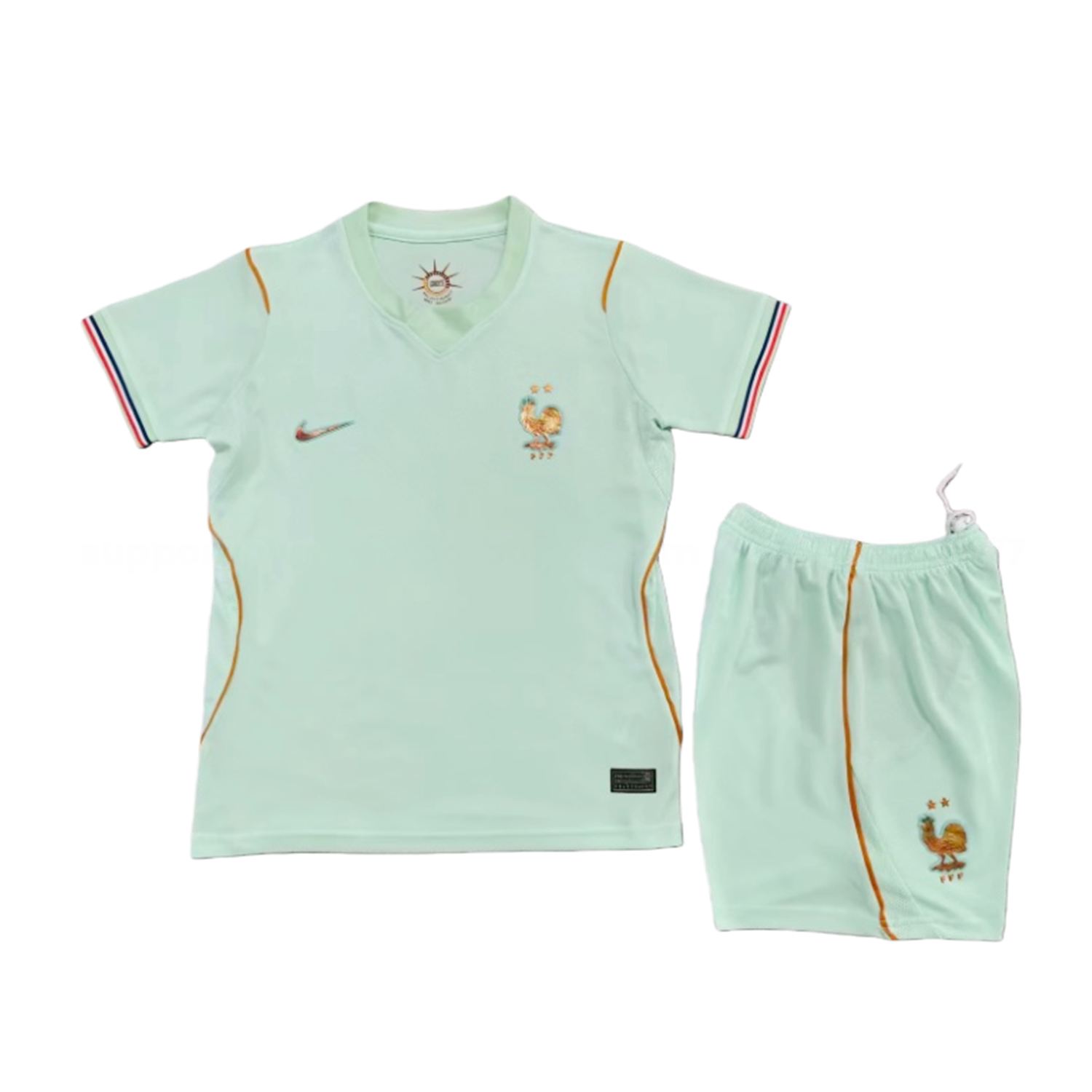 France 25-26 Away Mint Green Kids Kit - Unitedfutballjersey