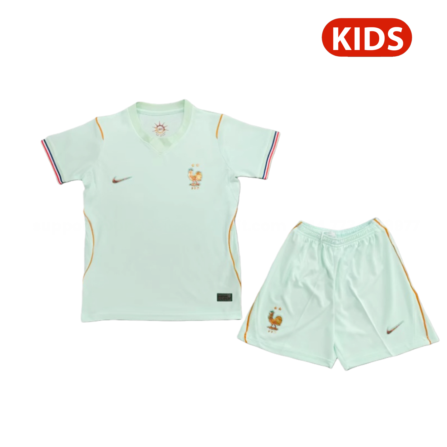 France 25-26 Away Mint Green Kids Kit - Unitedfutballjersey