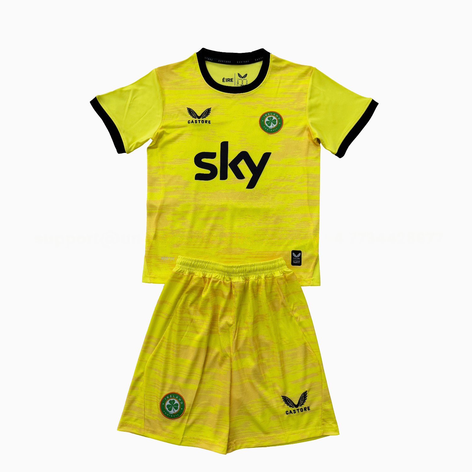Ireland 2026 Yellow Goalkeeper Men's Adult Jersey Set - Fans Version - Unitedfutballjersey