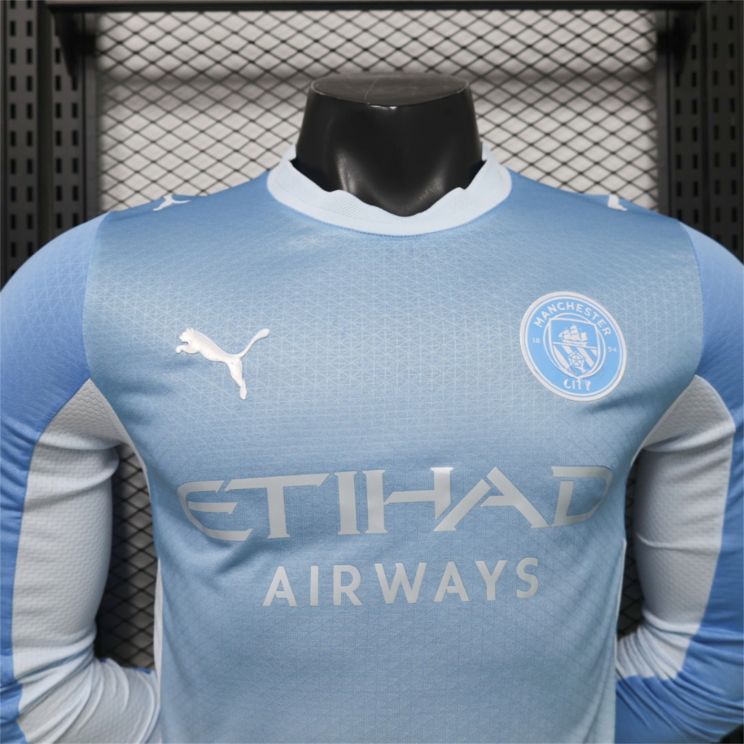 Manchester City 26-27 Home Long Sleeves Jersey - Player Version - Unitedfutballjersey