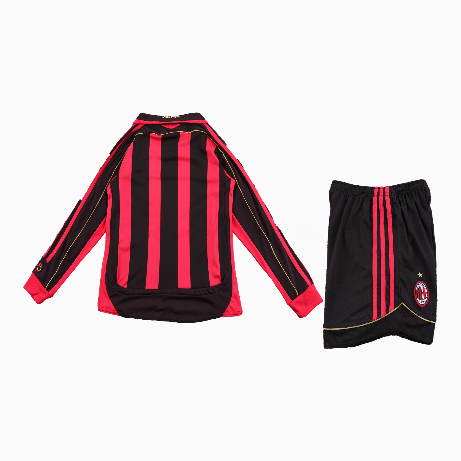 Retro AC Milan 2006-07 Home Long Sleeves Kids Kit - Unitedfutballjersey