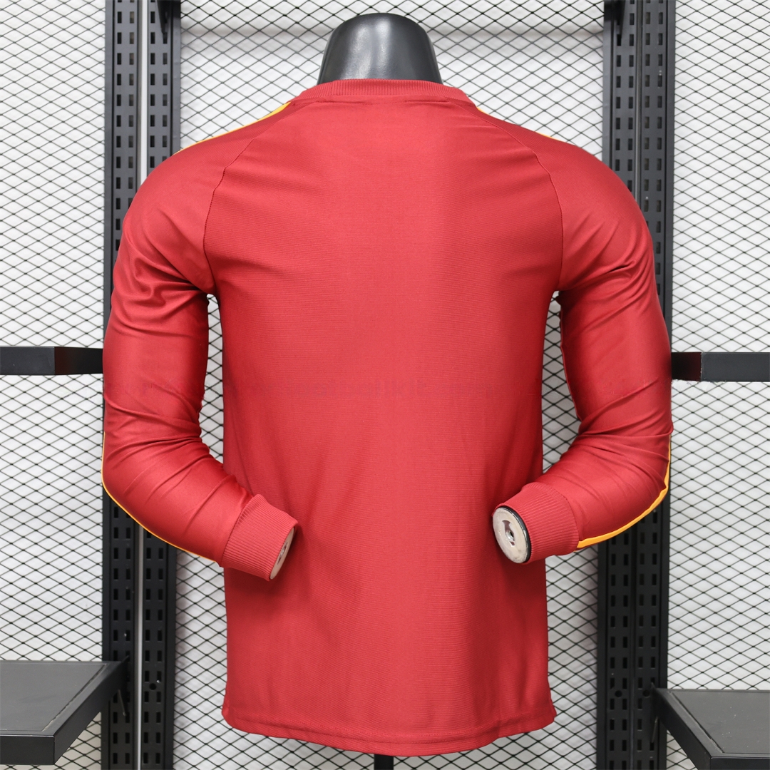 AS Roma 25-26 Retro Casual Style Red Special Long Sleeves Jersey - Player Version - Unitedfutballjersey