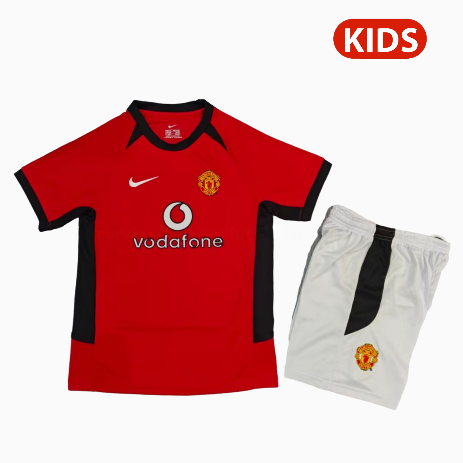 Retro Manchester United 2002-04 Home Kids Kit - Unitedfutballjersey