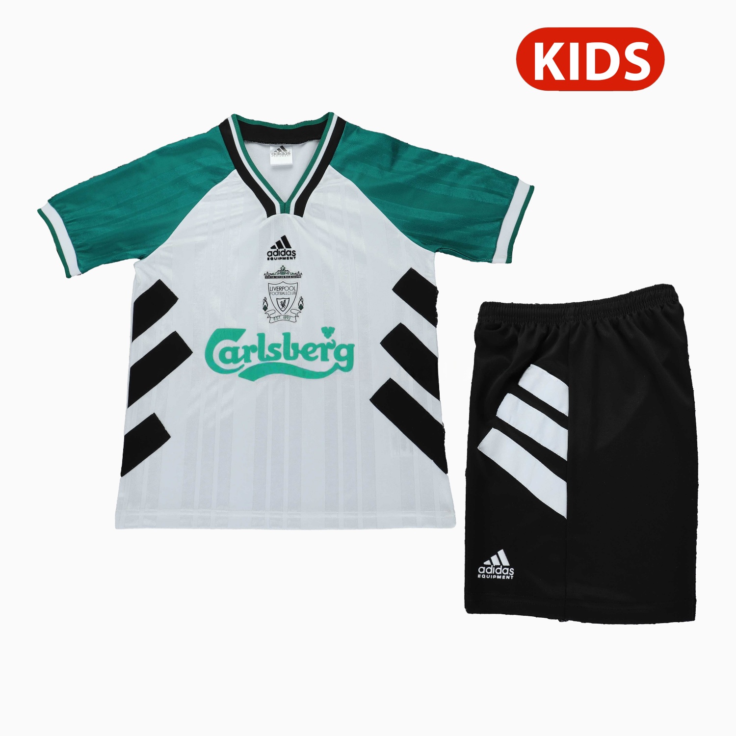 Retro Liver.pool 1993-95 Away Kids Kit - Unitedfutballjersey