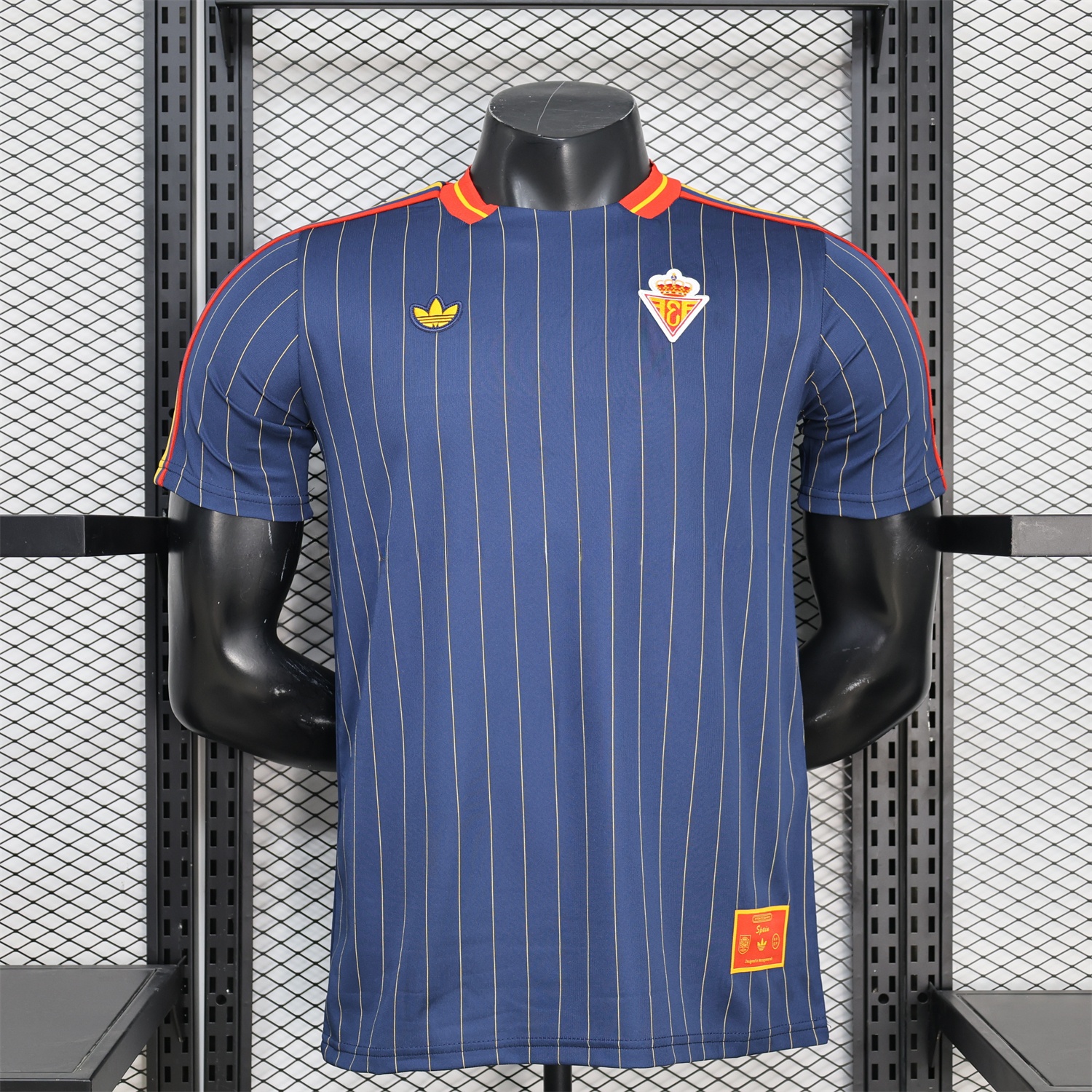 Spain 2026 Terrace Icon Retro Casual Style Deep Blue Jersey - Player Version - Unitedfutballjersey