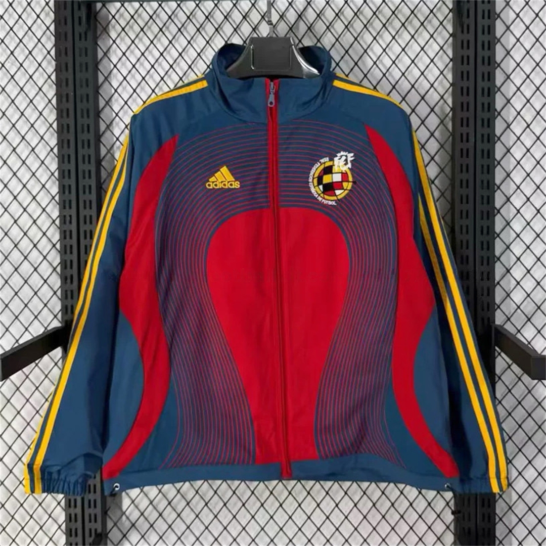 Retro Spain 2007 Red And Blue Windbreaker - Unitedfutballjersey