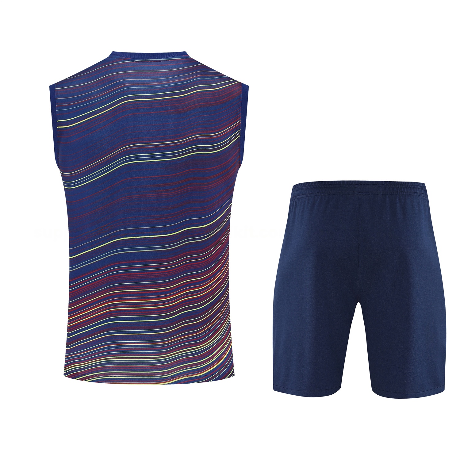 Barcelona 25-26 Short-Sleeve Training Set - Colors Top & Dark Blue With Pink Accents Pants - Unitedfutballjersey