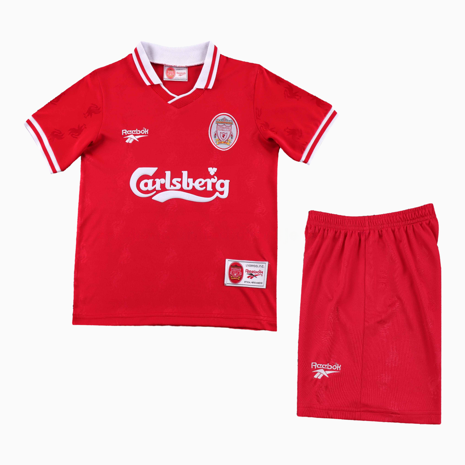 Retro Liver.pool 1996-97 Home Kids Kit - Unitedfutballjersey