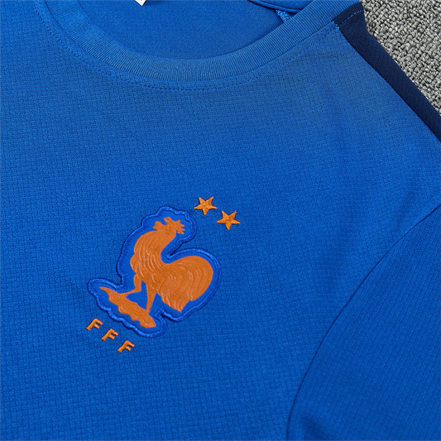 France 2026 Kids Short-Sleeve Training Set - Blue Top & Shorts - Unitedfutballjersey