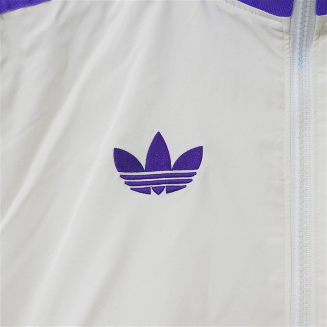 Retro Real Madrid 2024-25 Windbreaker Jacket - Purple And White - Unitedfutballjersey
