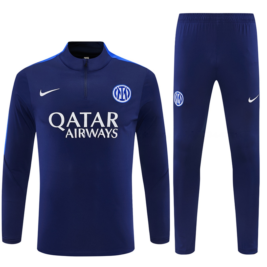 Inter Milan 26-27 Long Sleeve Training Set - Royal Blue Top & Royal Blue Pants - Unitedfutballjersey