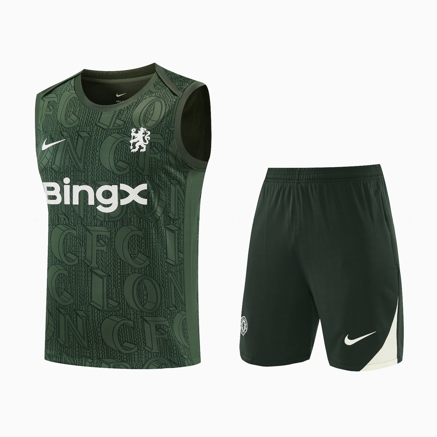 C.H.E.L.S.E.A 25-26 Vest Training Set - Dark Green Top & Dark Green Pants - Unitedfutballjersey
