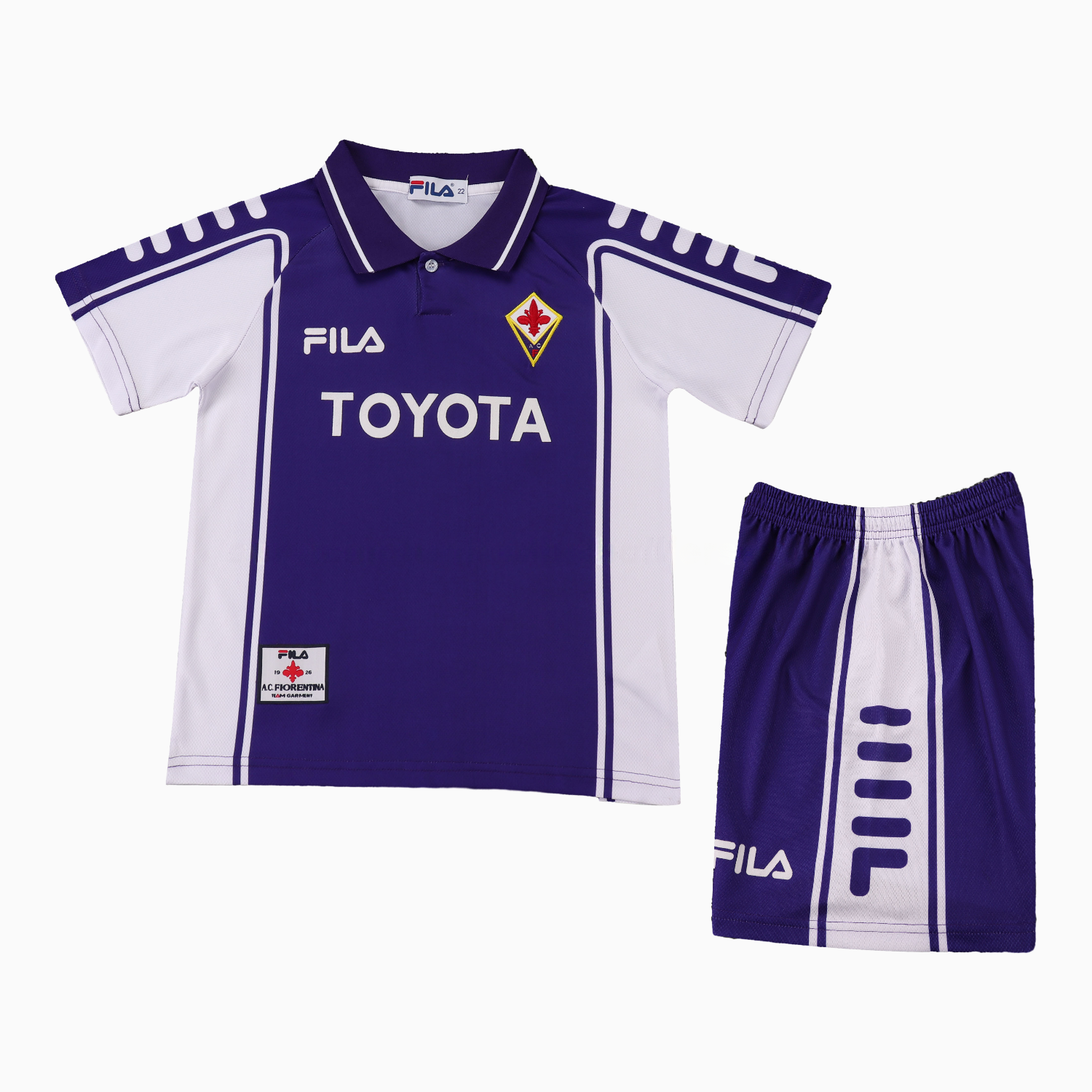 Retro Fiorentina 1999-00 Home Kids Kit - Unitedfutballjersey
