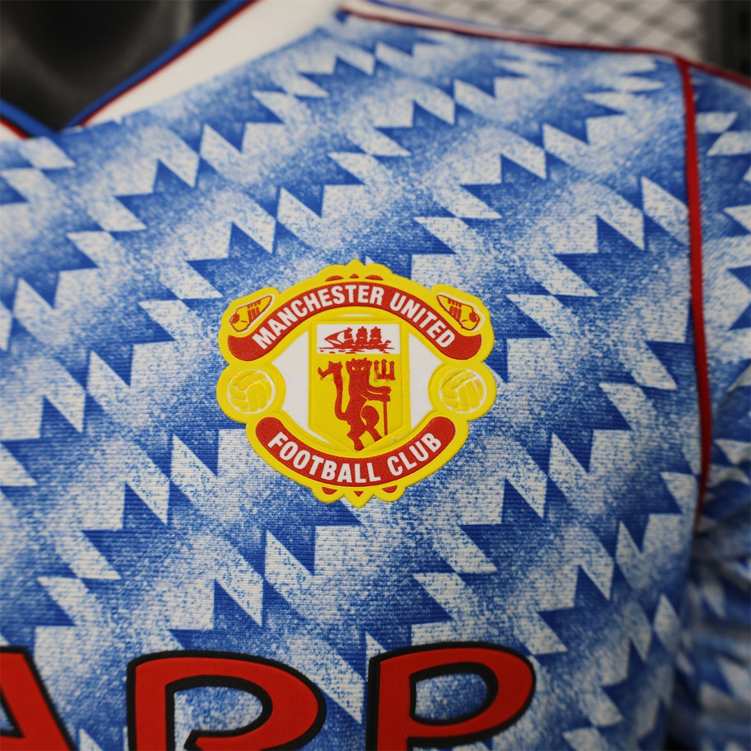 Manchester United 26-27 Terrace Icon Retro Casual Style Blue Jersey - Player Version - Unitedfutballjersey