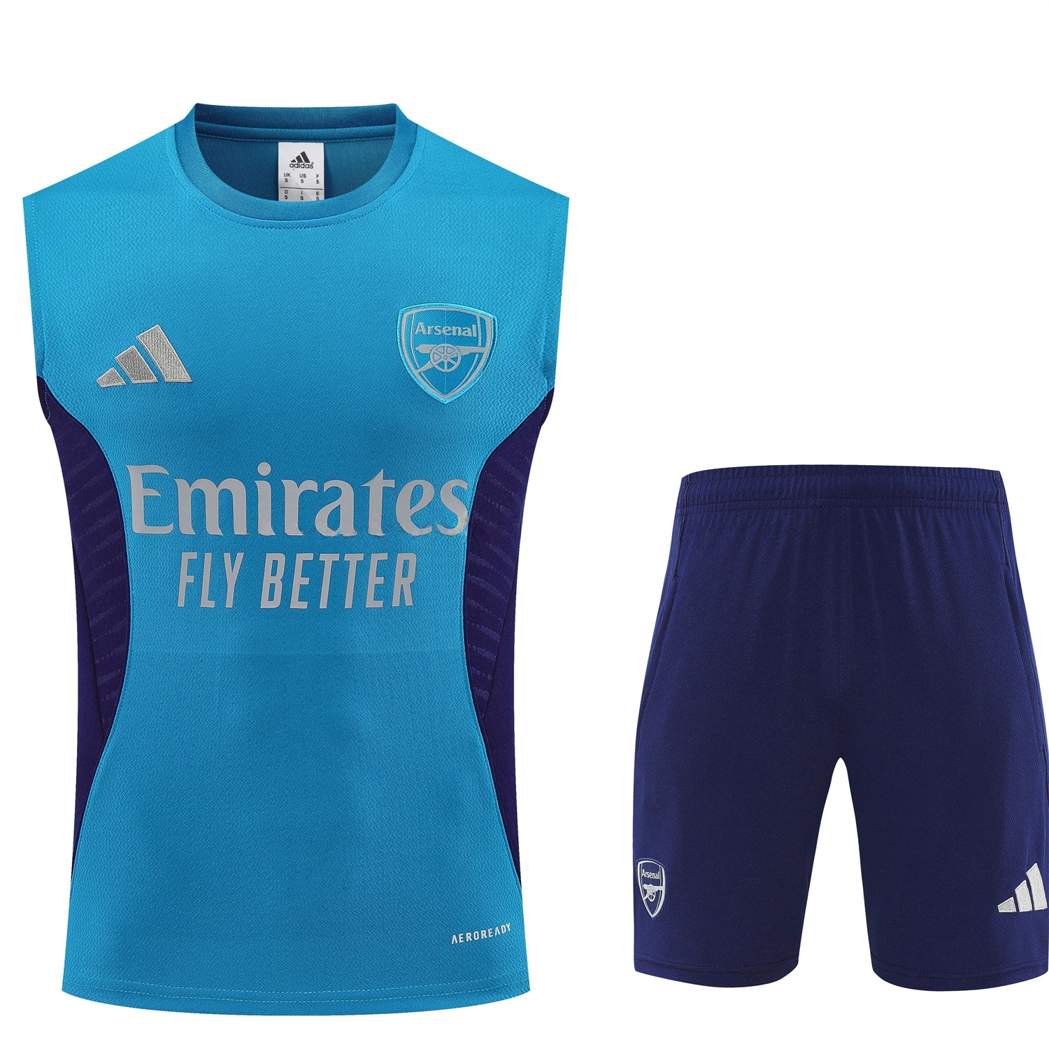Arsenal 25-26 Vest Training Set - Light Blue Top & Royal Blue Shorts - Unitedfutballjersey