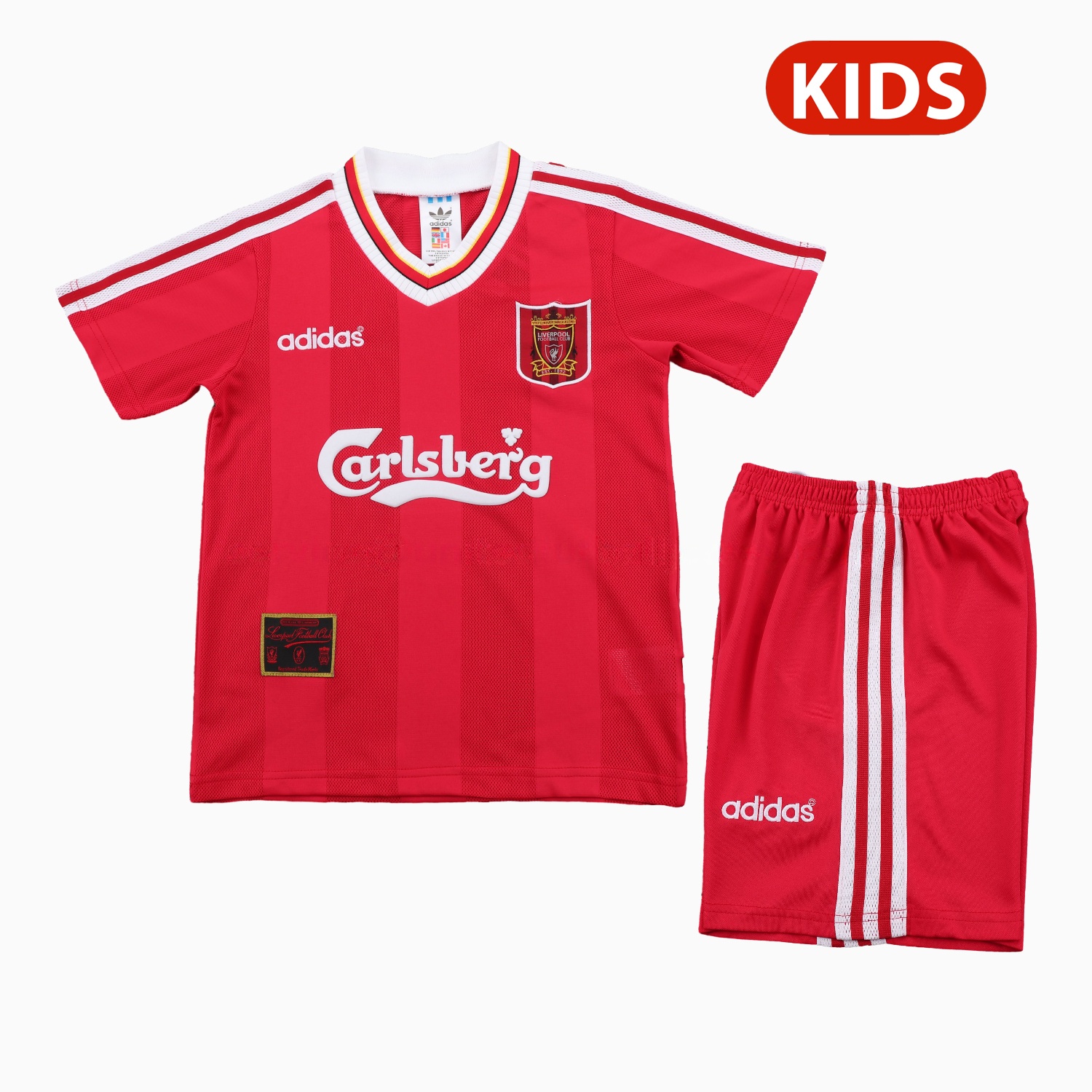 Retro Liver.pool 1995-96 Home Kids Kit - Unitedfutballjersey