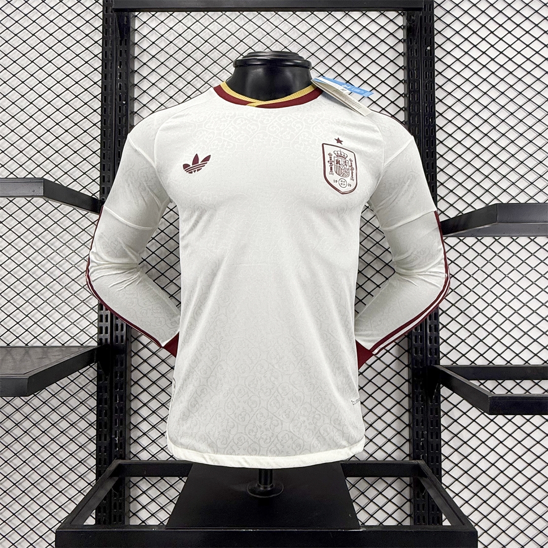 Spain 2026 Away Long Sleeves Jersey - Player Version - Unitedfutballjersey