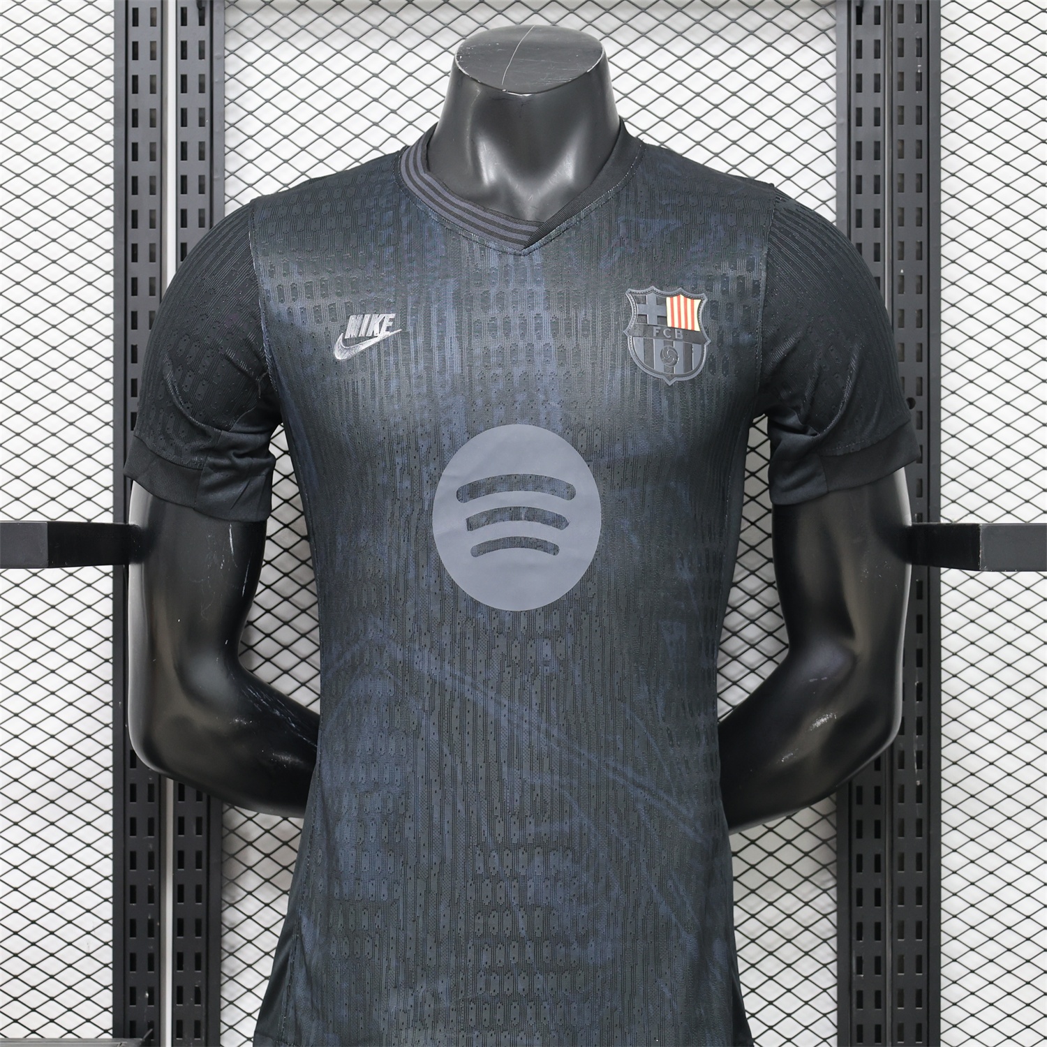 Barcelona 25-26 Blue Texture Black Special Jersey - Player Version - Unitedfutballjersey