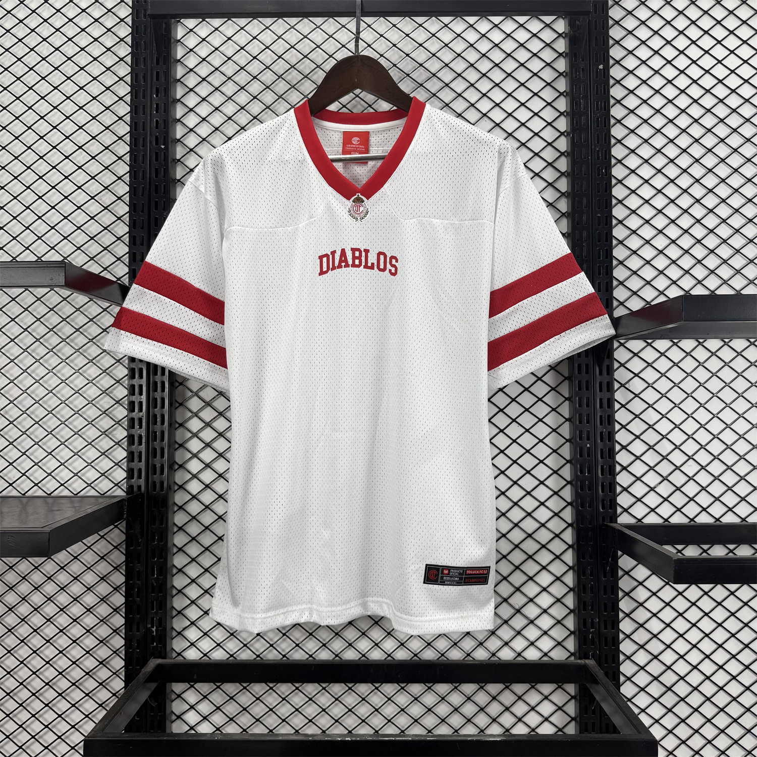 Toluca 25-26 White Diablos Baseball Jersey - Unitedfutballjersey