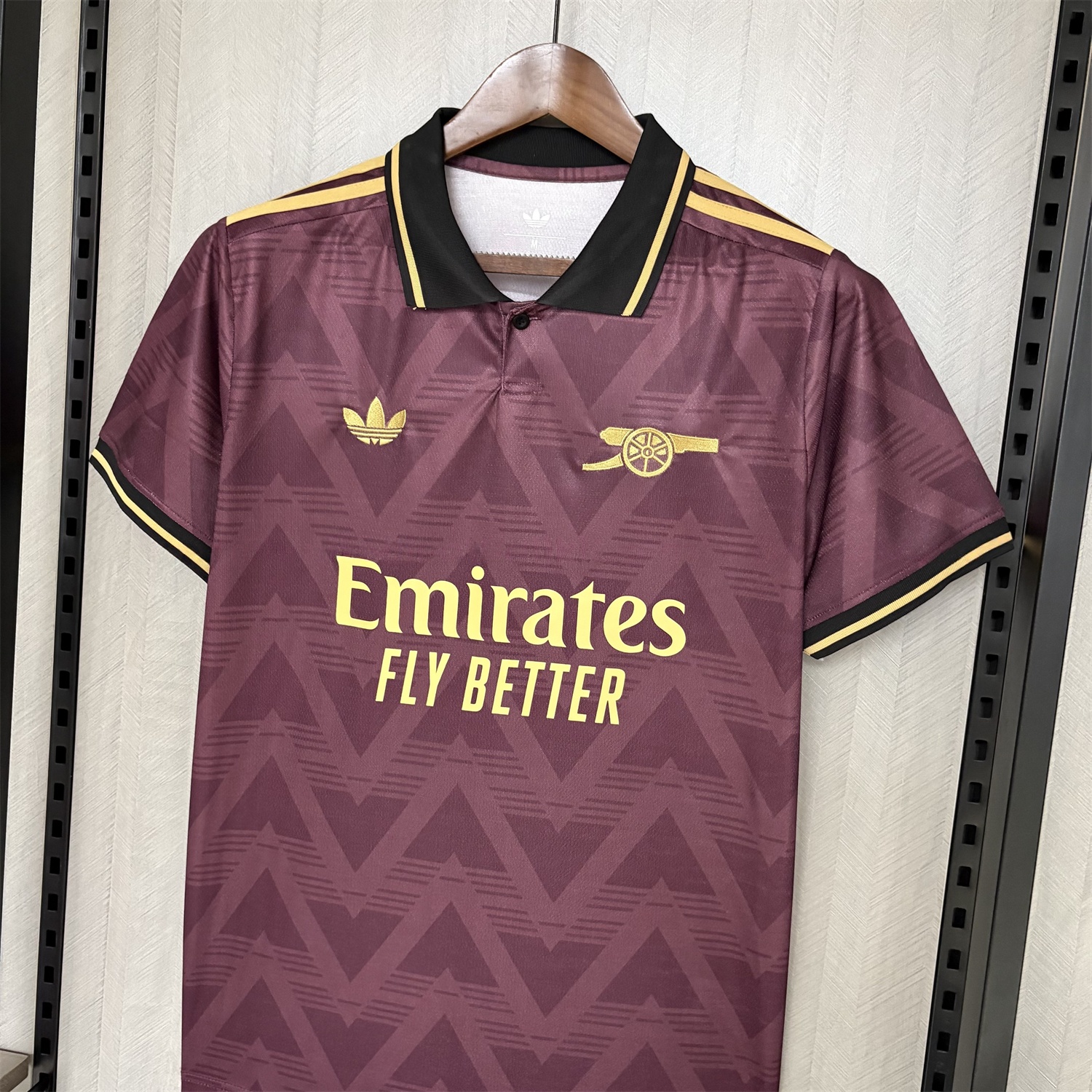 Arsenal 26-27 Yellow Sponsors Wine Red Special Jersey - Fans Version - Unitedfutballjersey