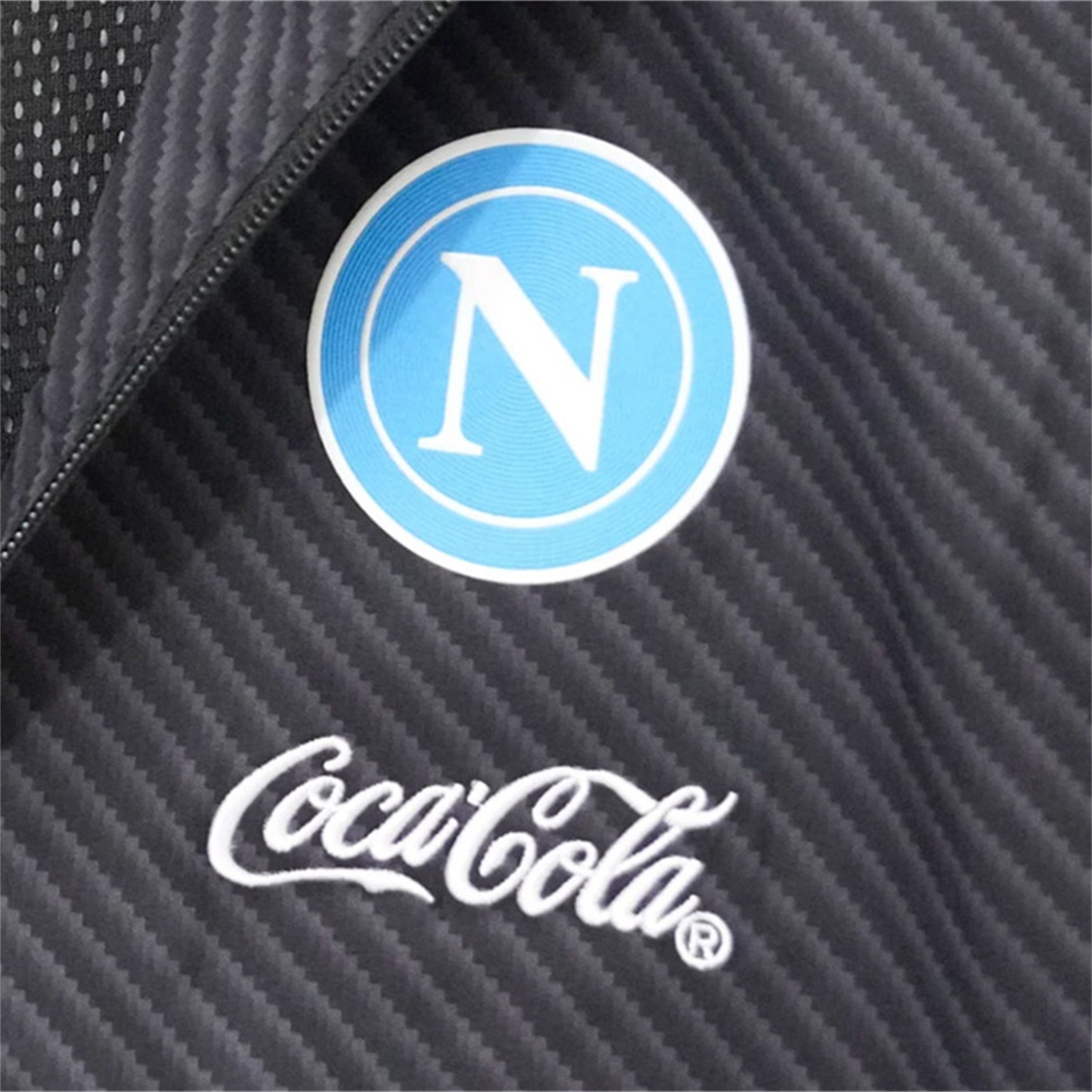 Napoli 25-26 Black With Blue Stripes Windbreaker Jacket - Unitedfutballjersey