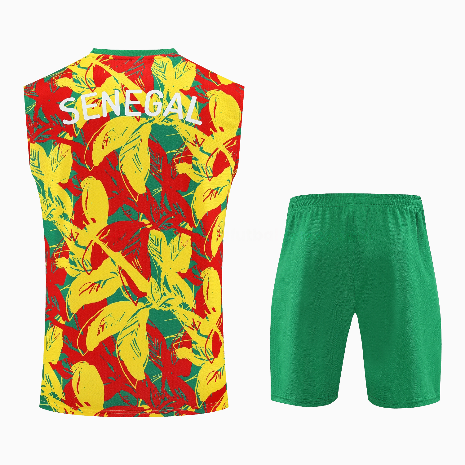 Senegal 2026 Vest Training Set - Variegated Vest and Green Shorts - Unitedfutballjersey