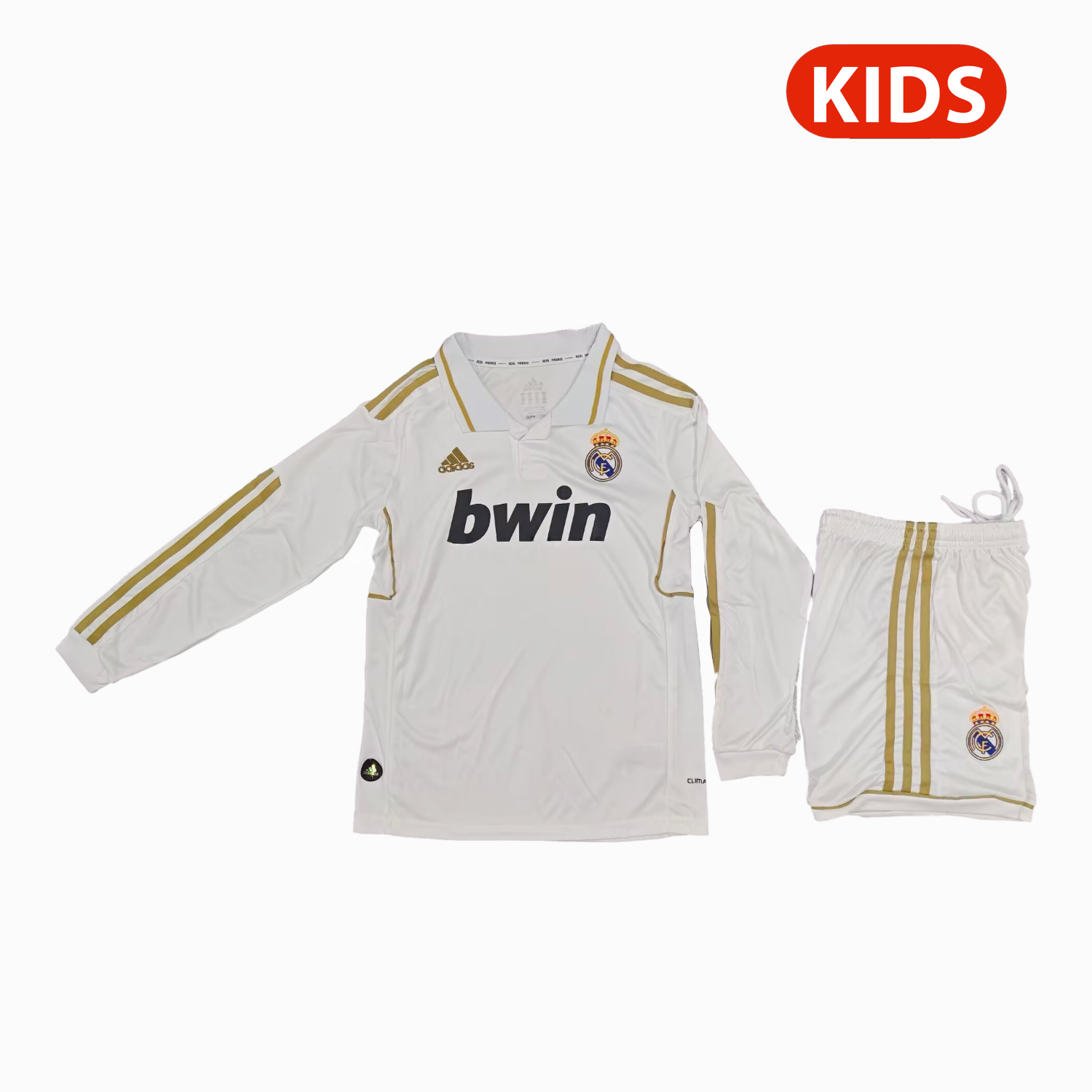 Retro Real Madrid 2011-12 Home Long Sleeves Kids Kit - Unitedfutballjersey