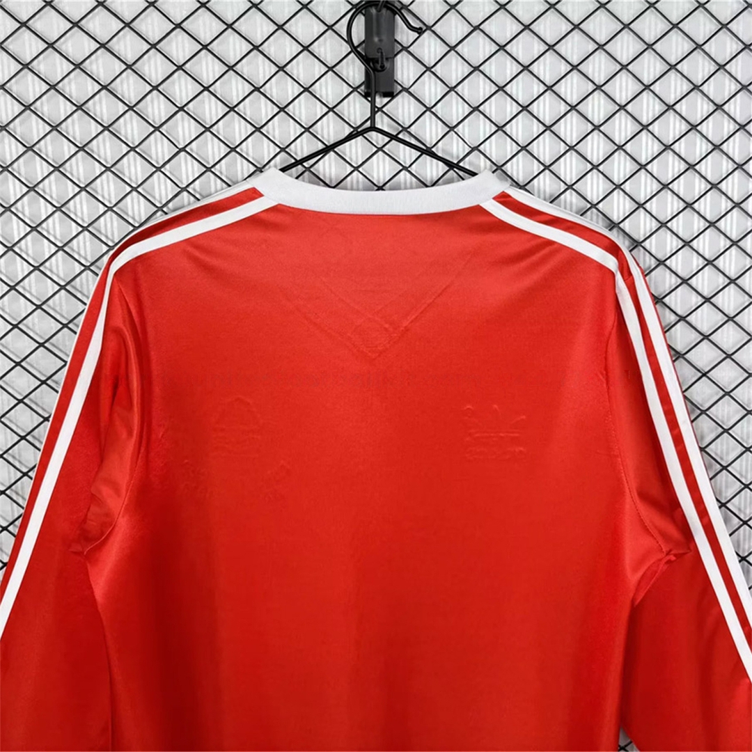 Retro Nottingham Forest 1977-80 Home Long Sleeves Jersey - Unitedfutballjersey