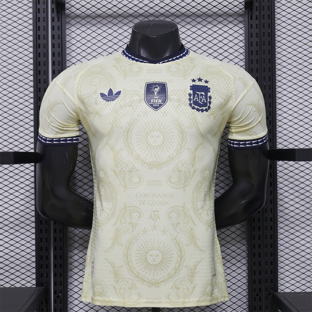 Argentina 2026 Sol de Mayo Yellow Special Jersey - Player Version - Unitedfutballjersey