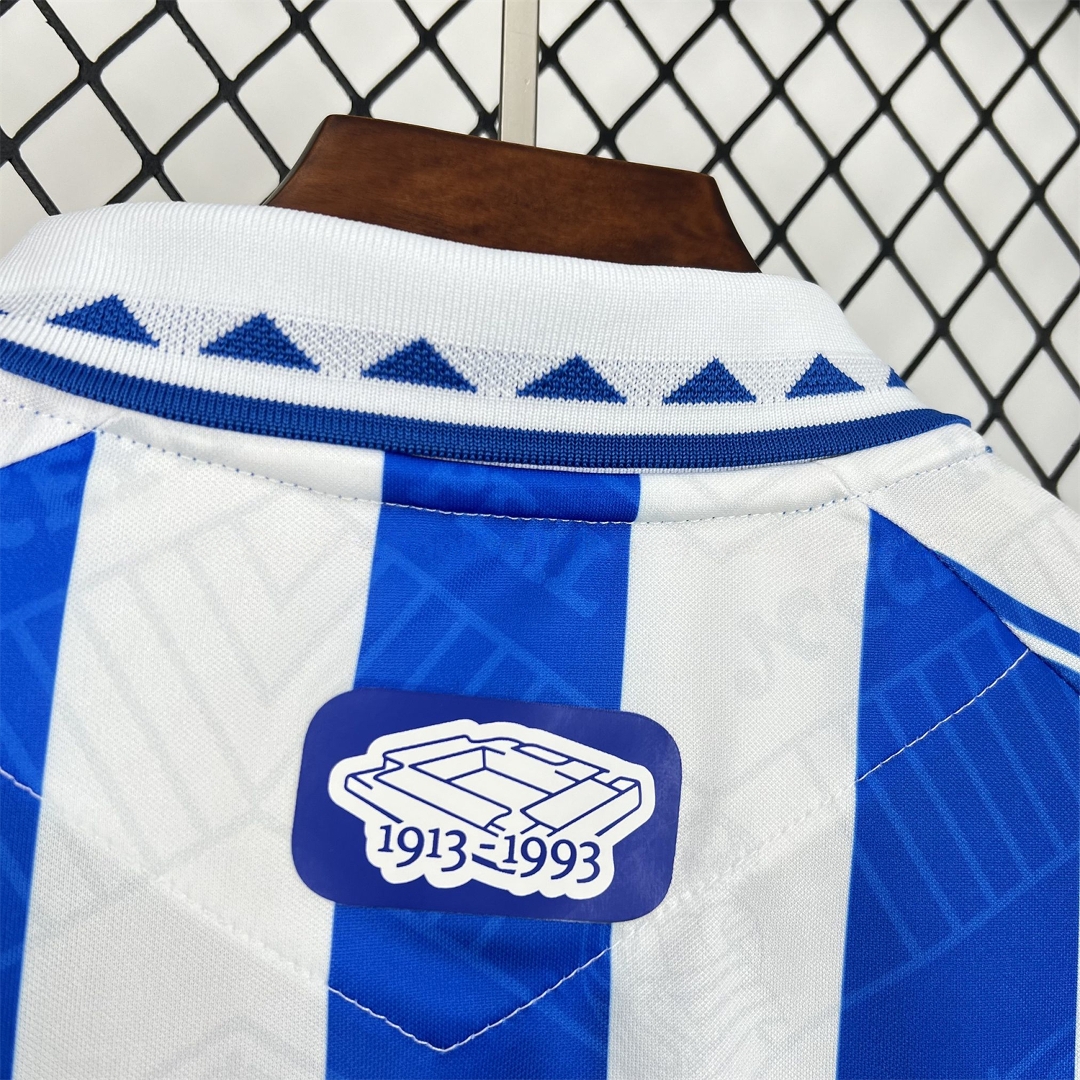 Real Sociedad 25-26 White With Royal Blue Retro Style Special Jersey - Fans Version - Unitedfutballjersey