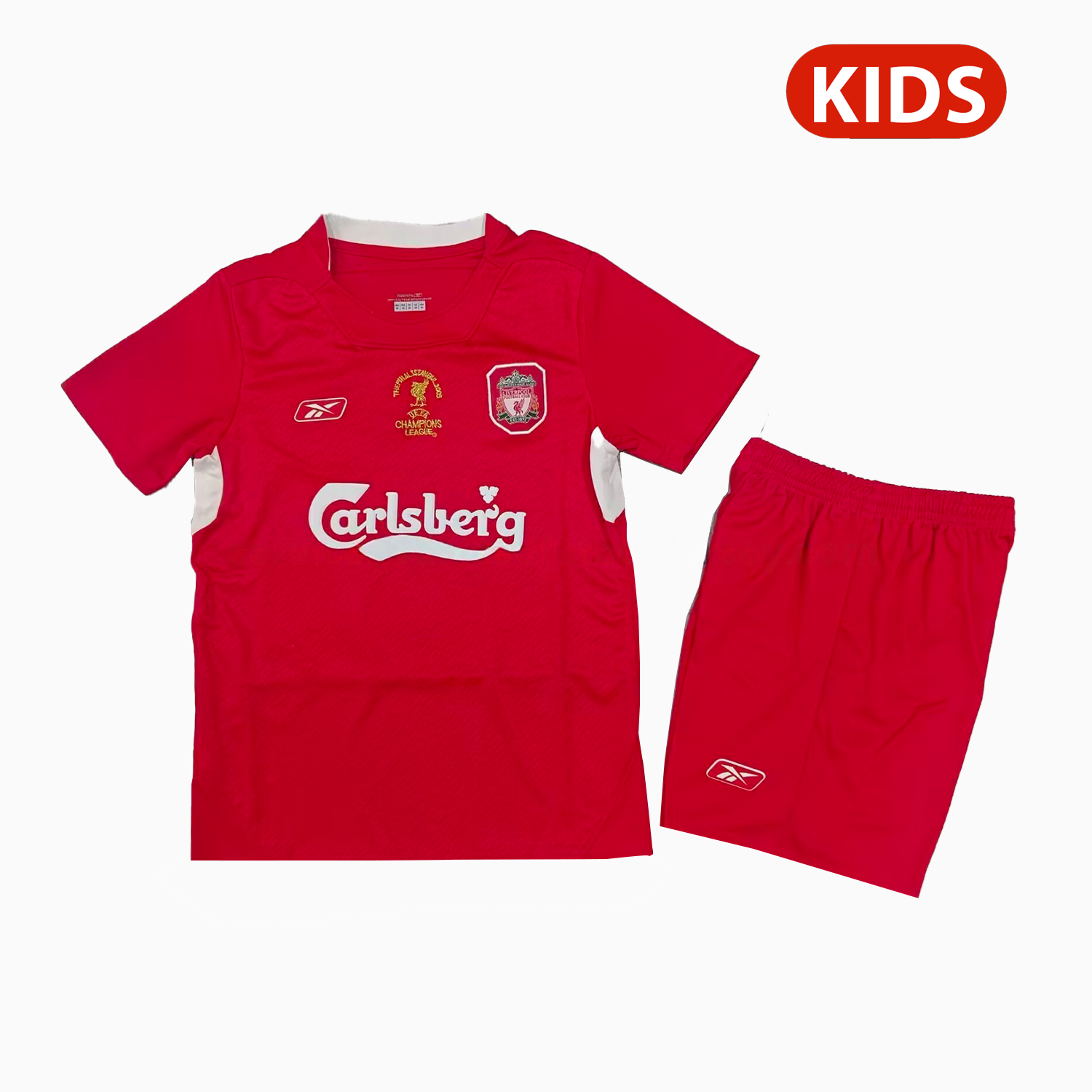 Retro Liver.pool 2004-05 Home Kids Kit - Unitedfutballjersey
