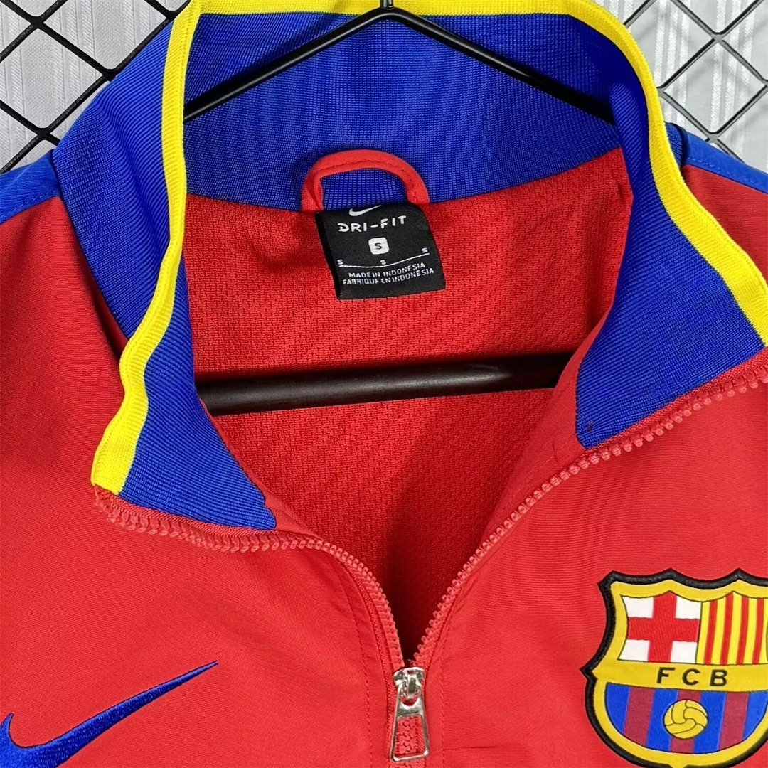 Retro Barcelona 2010-11 Windbreaker Jacket - Red - Unitedfutballjersey