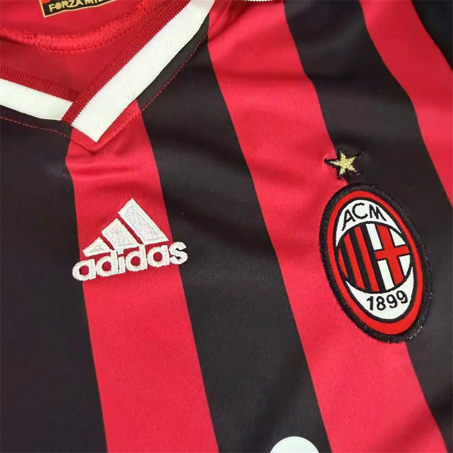 Retro AC Milan 2009-10 Home Red Long Sleeves Kids Kit - Unitedfutballjersey